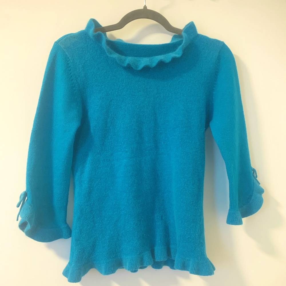 Vintage Romantic Ruffle Sweater